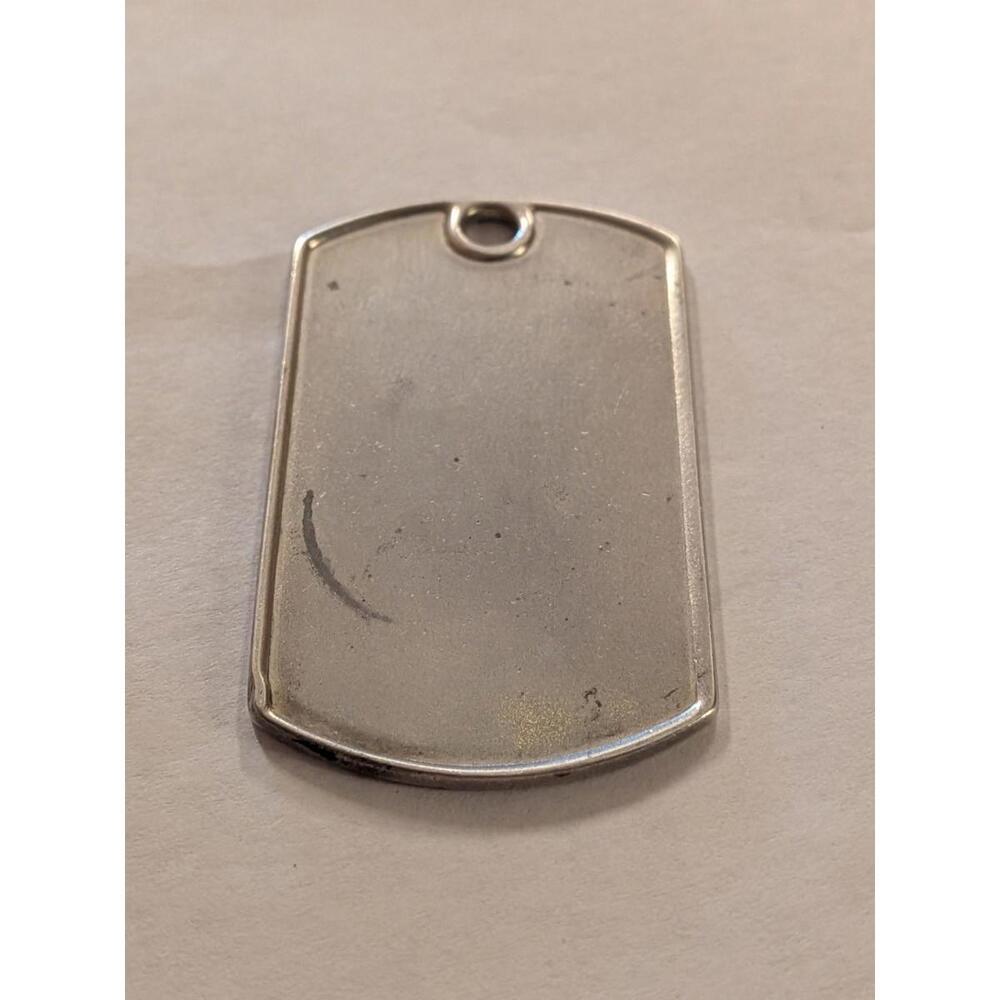 Authentic Vintage Gucci Dog Tag For Pendant Necklace Sterling Silver 925